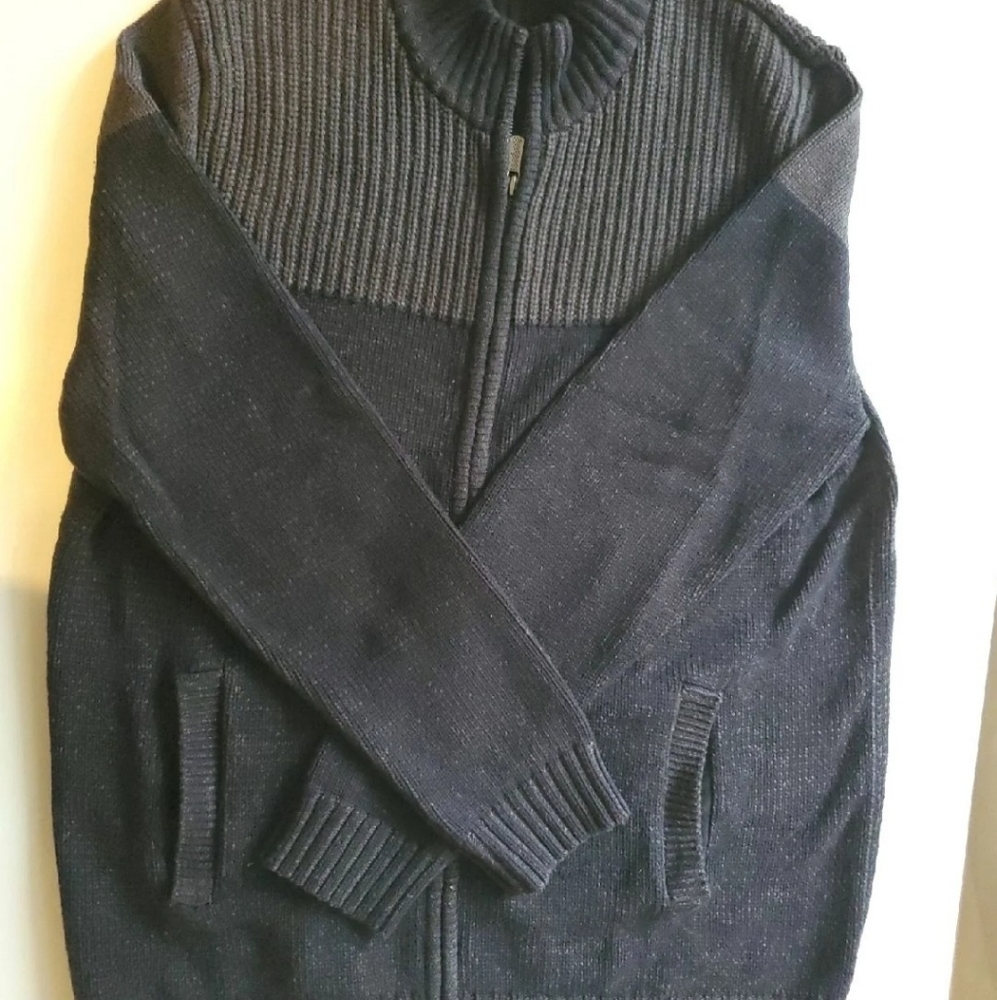 Apt 9 Color Block Full Zip Men's Sweater XL
